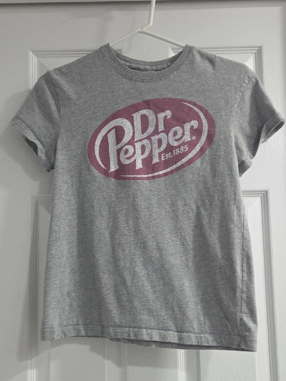 Dr Pepper Graphic Tee - Grey with Maroon Logo